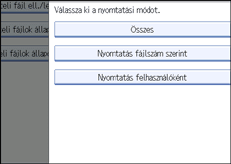 Vezérlőpanel képernyő - kép