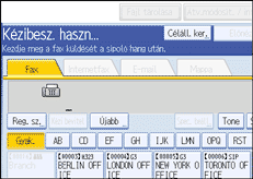 Vezérlőpanel képernyő - kép