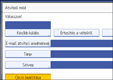 Vezérlőpanel képernyő - kép