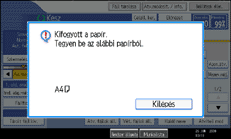 Vezérlőpanel képernyő - kép