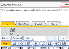 Vezérlőpanel képernyő - kép