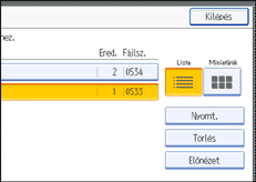 Vezérlőpanel képernyő - kép