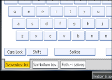 Vezérlőpanel képernyő - kép