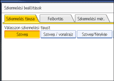 Vezérlőpanel képernyő - kép