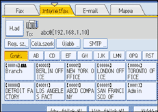 Vezérlőpanel képernyő - kép