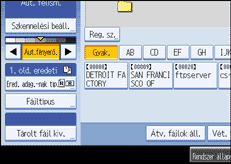 Vezérlőpanel képernyő - kép