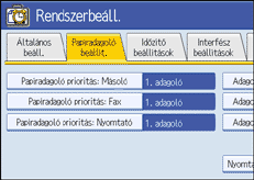 Ábra a kijelző kezelőpaneljéről