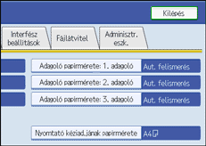 Ábra a kijelző kezelőpaneljéről