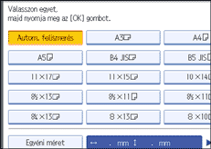 Ábra a kijelző kezelőpaneljéről