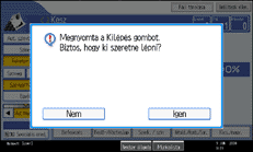 Ábra a kijelző kezelőpaneljéről