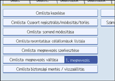 műveleti kezelőpanel képernyője, illusztráció