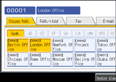 műveleti kezelőpanel képernyője, illusztráció