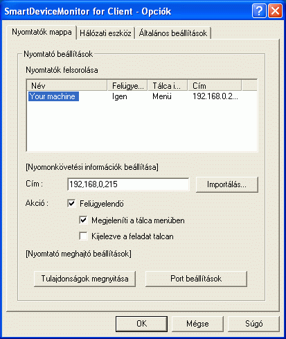 Alkalmazás képernyőjének ábrája