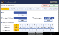 Kezelőpanel képernyője, illusztráció