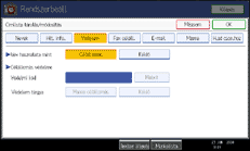 Kezelőpanel képernyője, illusztráció