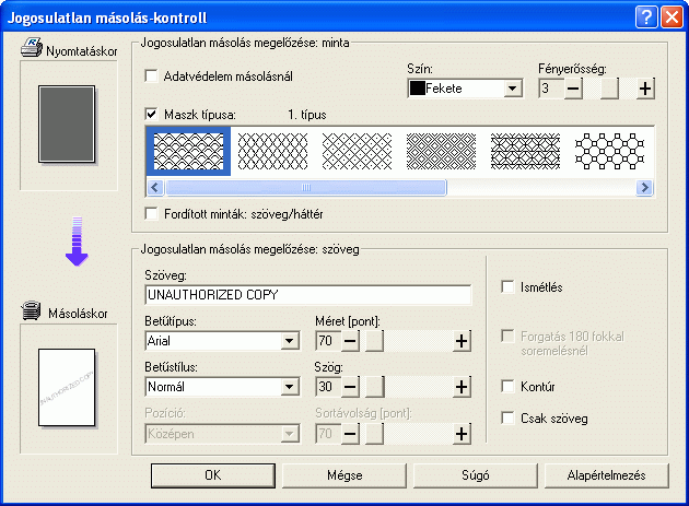 A nyomtatóvezérlő képernyőjének bemutatása
