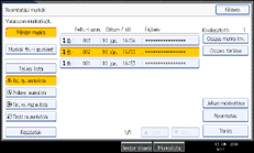A kezelőpanel képernyőjének bemutatása