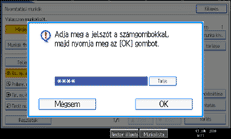 A kezelőpanel képernyőjének bemutatása
