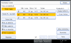 A kezelőpanel képernyőjének bemutatása
