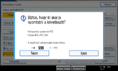 A kezelőpanel képernyőjének bemutatása
