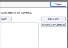 A kezelőpanel képernyőjének bemutatása
