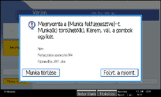A kezelőpanel képernyőjének bemutatása