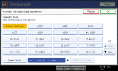 A kezelőpanel képernyőjének bemutatása