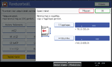 A kezelőpanel képernyőjének bemutatása