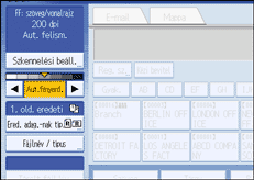 Kezelőpanel képernyője