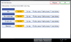 Példa a műveleti képernyőkijelzésre