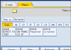 Kezelőpanel képernyője