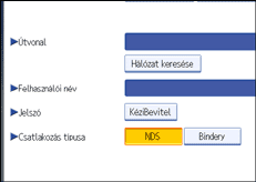 Kezelőpanel képernyője