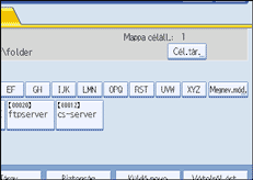 Kezelőpanel képernyője
