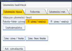 Példa a műveleti képernyőkijelzésre