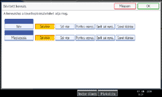 Példa a műveleti képernyőkijelzésre