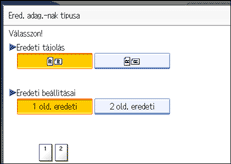 Példa a műveleti képernyőkijelzésre