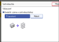 Példa a műveleti képernyőkijelzésre