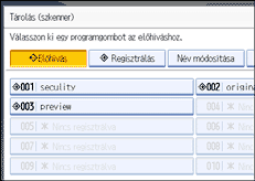 Példa a műveleti képernyőkijelzésre