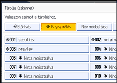 Példa a műveleti képernyőkijelzésre
