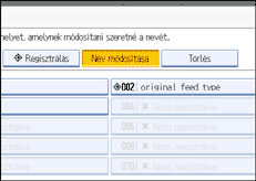 Példa a műveleti képernyőkijelzésre