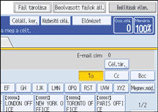 Példa a műveleti képernyőkijelzésre