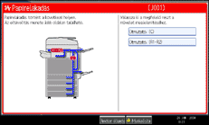 A kezelőpanel képernyője