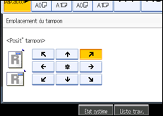 Illustration de l'écran du panneau de commande.