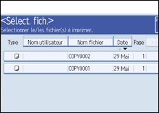 Illustration de l'écran du panneau de commande.