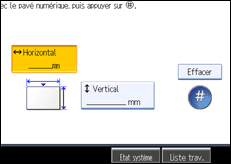 Illustration de l'écran du panneau de commande.