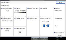 Illustration de l'écran du panneau de commande.