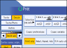 Illustration de l'écran du panneau de commande.