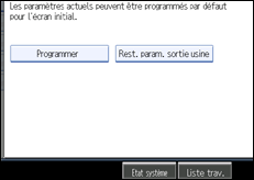 Illustration de l'écran du panneau de commande.