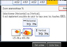 Illustration de l'écran du panneau de commande.