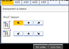 Illustration de l'écran du panneau de commande.